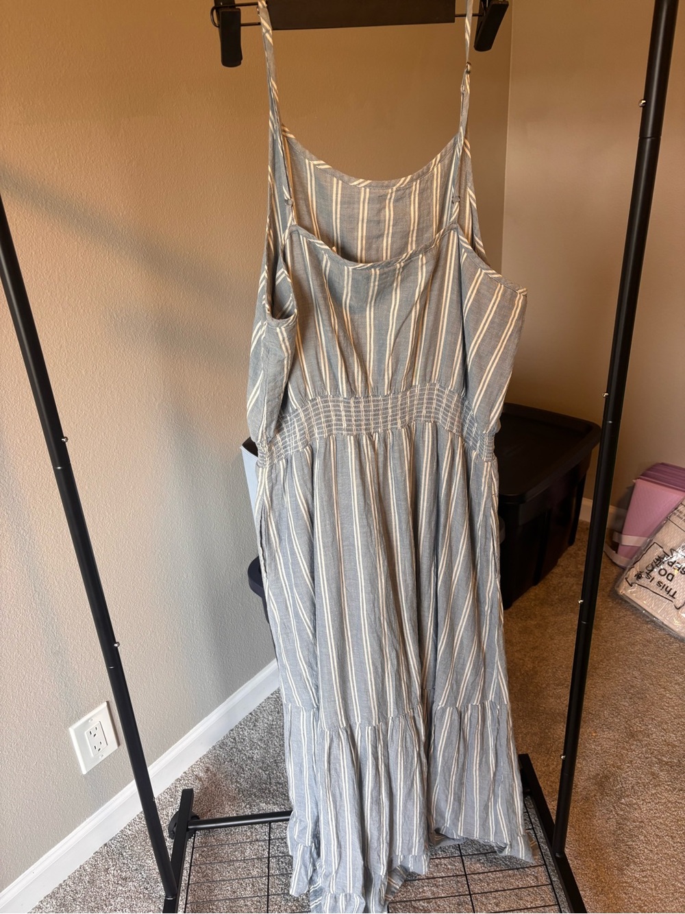 Toad&Co Light Blue and White Striped Dress - Picture 2 of 3